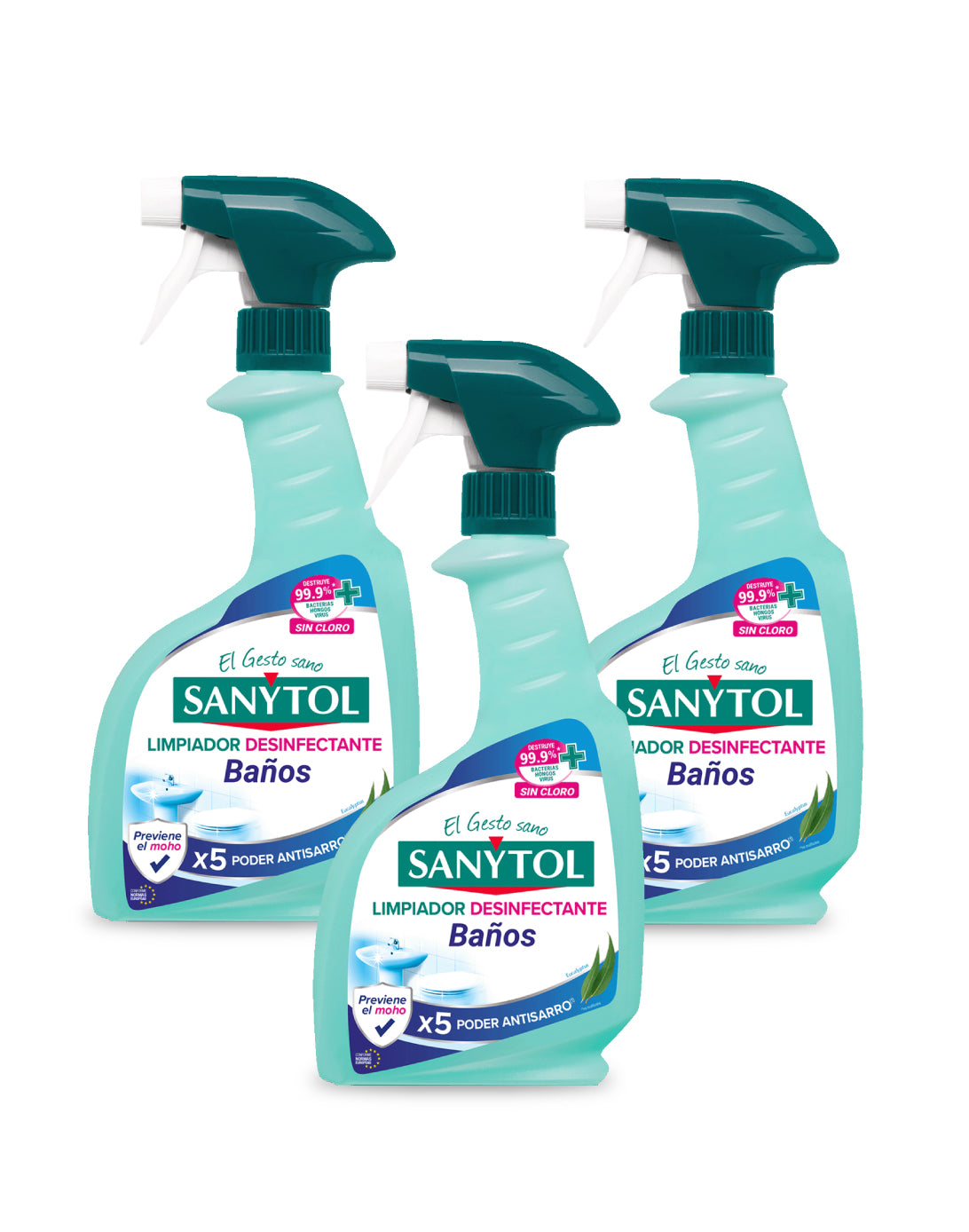 Sanytol Limpiador Baño Desinfectante 3 x 500 cc - Puntolimpieza